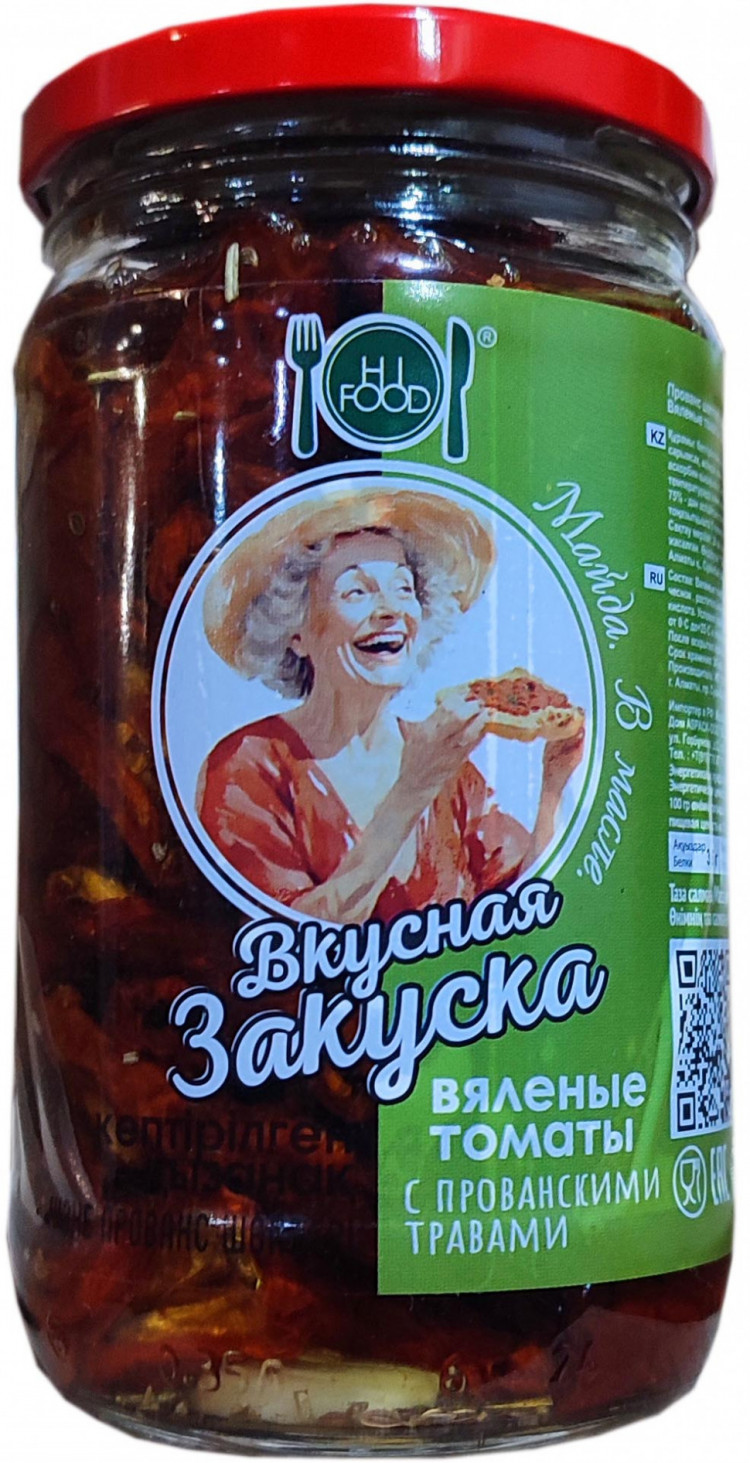 HiFood вкусная закуска Вяленые томаты 360гр (кор*11)