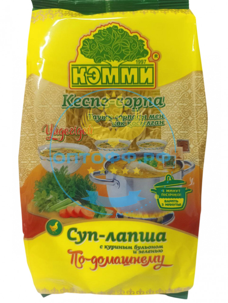 Кемми Суп-лапша с куриным бульоном и зеленью яичная 100гр (кор*20)