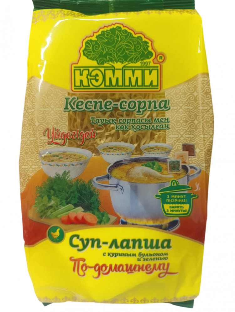 Кемми Суп-лапша с куриным бульоном и зеленью яичная 100гр (кор*20)
