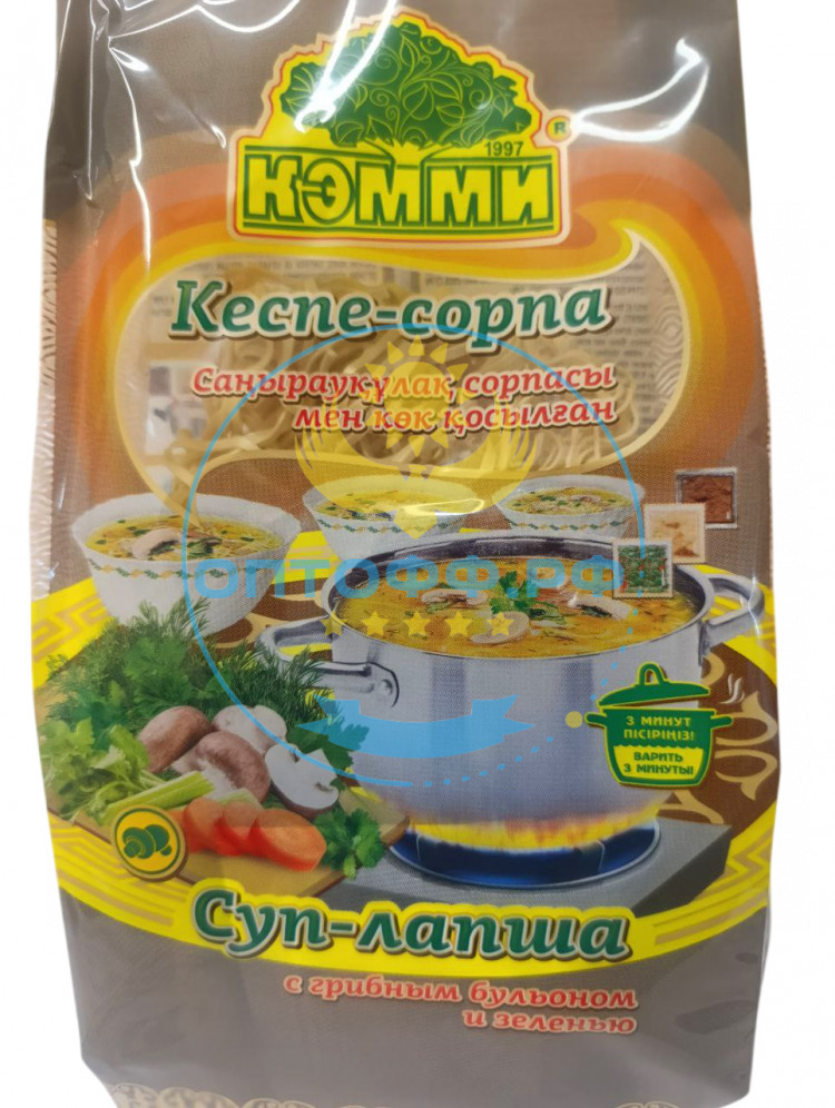 Кемми Суп-лапша с грибным бульоном и зеленью яичная 120гр (кор*20)
