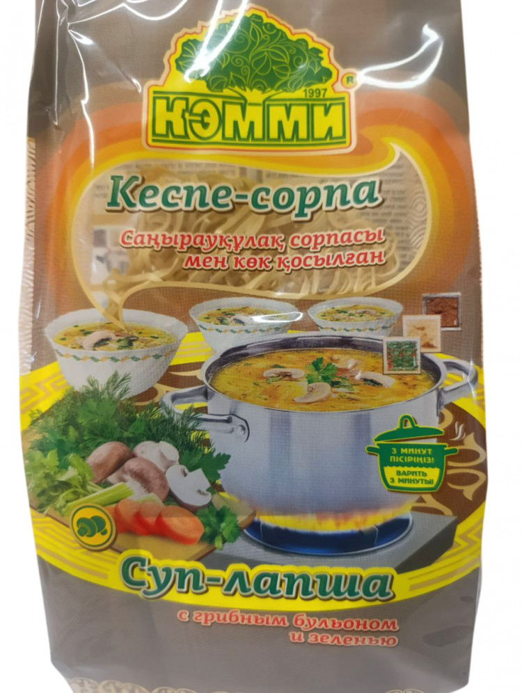 Кемми Суп-лапша с грибным бульоном и зеленью яичная 120гр (кор*20)