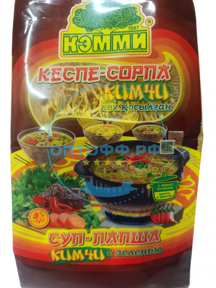 Кемми Суп-лапша КИМЧИ с зеленью яичная 95гр (кор*20)