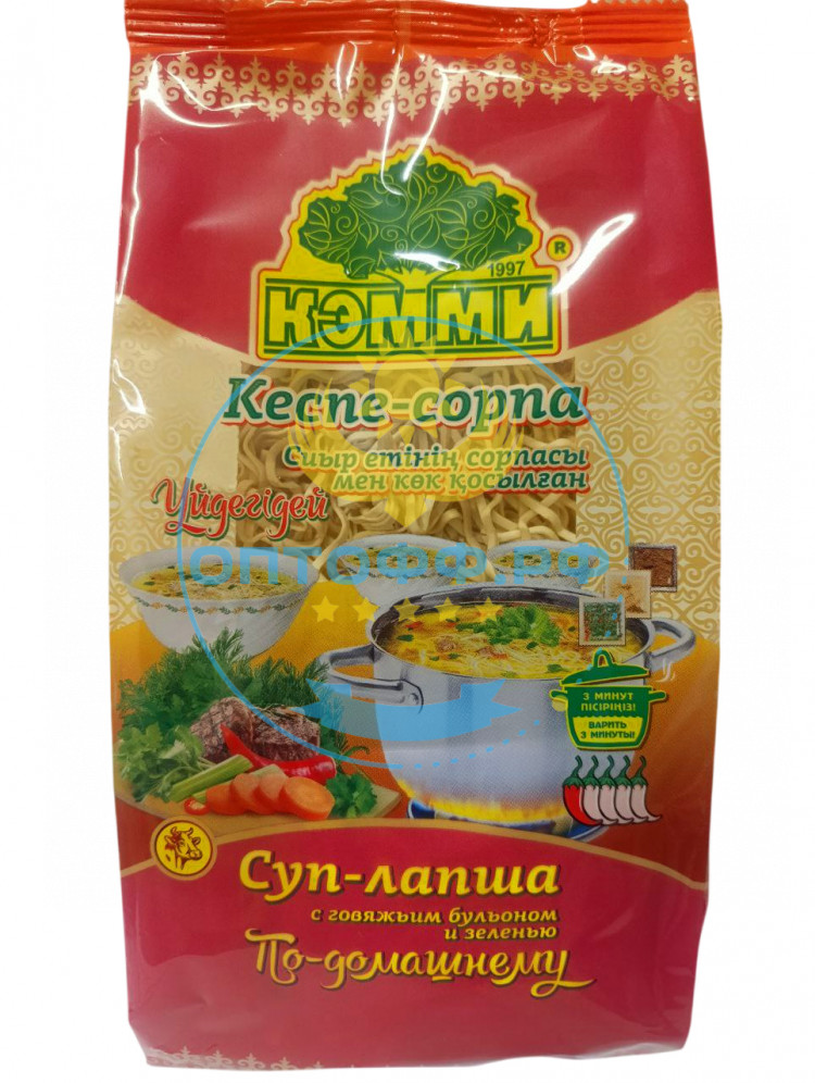 Кемми Суп-лапша с говяжьим бульоном и зеленью яичная 110гр (кор*20)