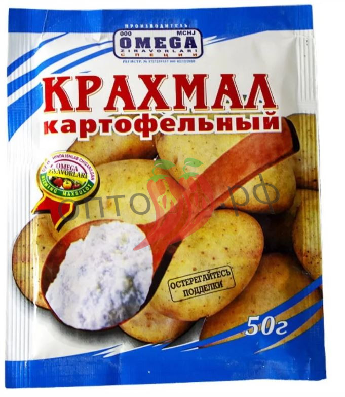 Омега Крахмал картофельный 50 гр (кор*100)/