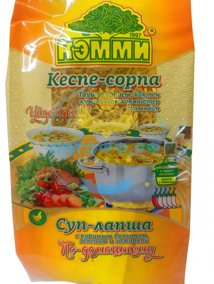 Кемми Суп-лапша с куриным бульоном и зеленью и зажаркой яичная 110гр (кор*20)