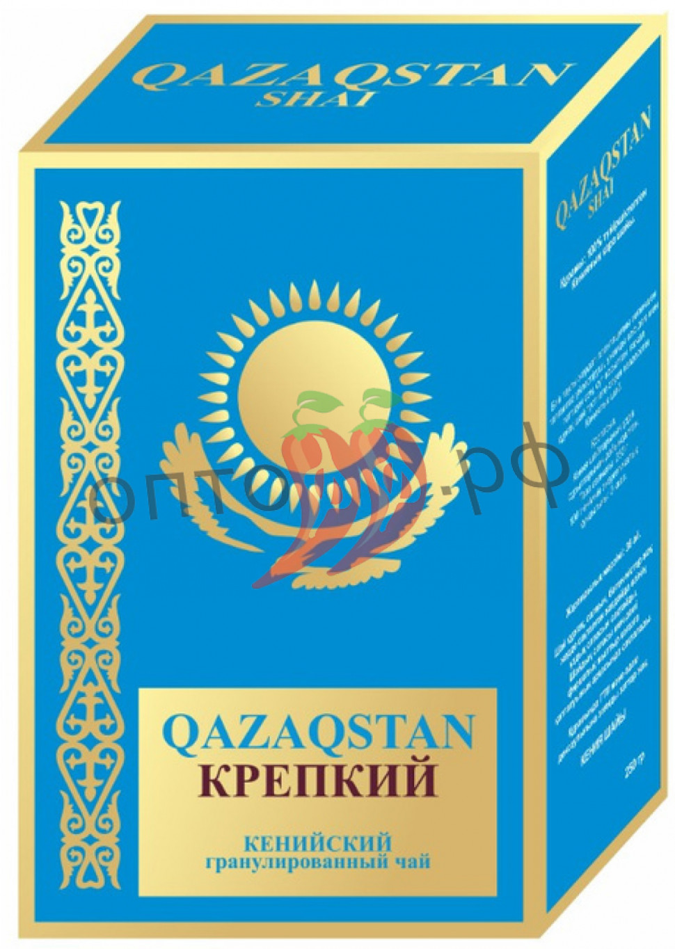 Чай Qazagstan (голубая пачка) 250гр КРЕПКИЙ кения гранулир (кор*60)