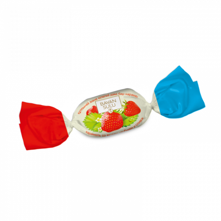 Баян Сулу Карамель со вкусом сливок и клубники 1кг (кор*7)