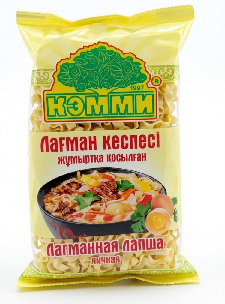 Кемми Лапша Лагманная яичная 230гр брикет (кор*21)
