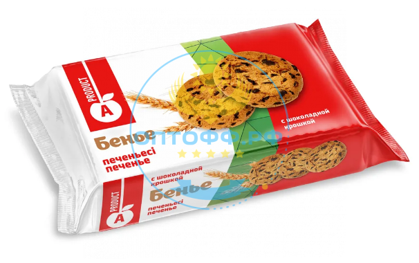 Алматинский продукт Печенье Бенье с шоколадной крошкой 360 гр (кор*8)