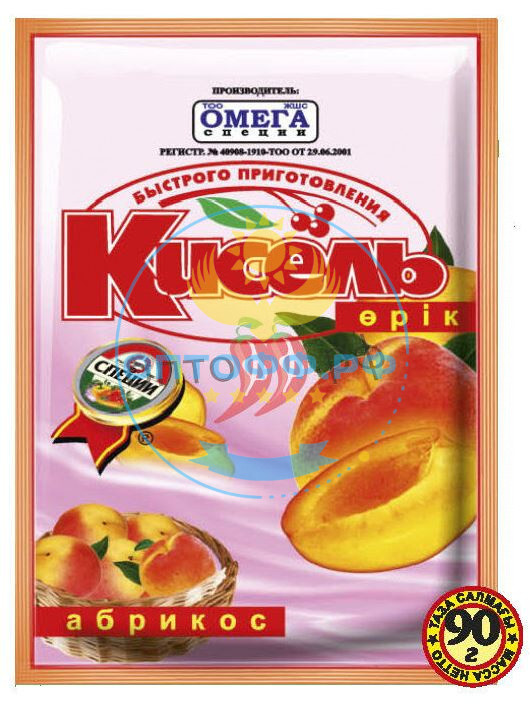 Омега Кисель 90гр Абрикос (кор*50)