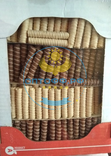 Алматинский продукт Вафельные трубочки ассорти 1 кг (кор*10)
