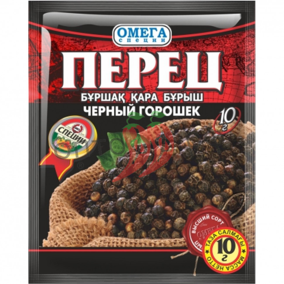 Омега Перец черный горошек в/с 10 гр (кор*200)