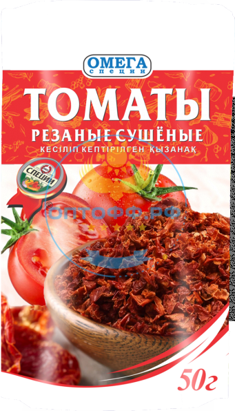 Омега Томаты резаные сушеные 50гр (кор*50)