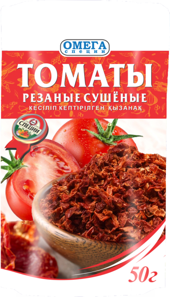 Омега Томаты резаные сушеные 50гр (кор*50)
