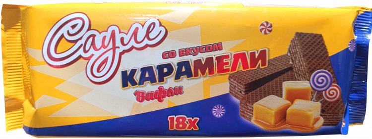 Сауле Вафли со вкусом Карамели 270гр (кор*18)