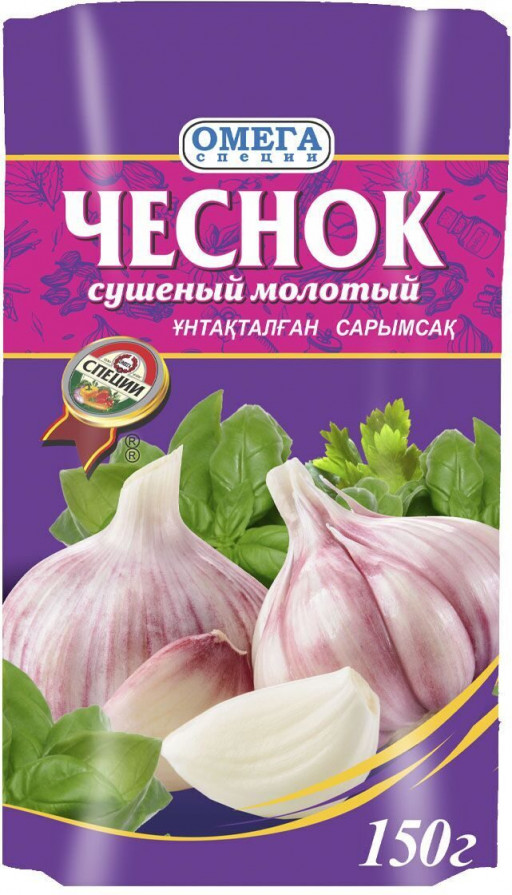 Омега Чеснок сушеный 150гр дойпак (кор*50)