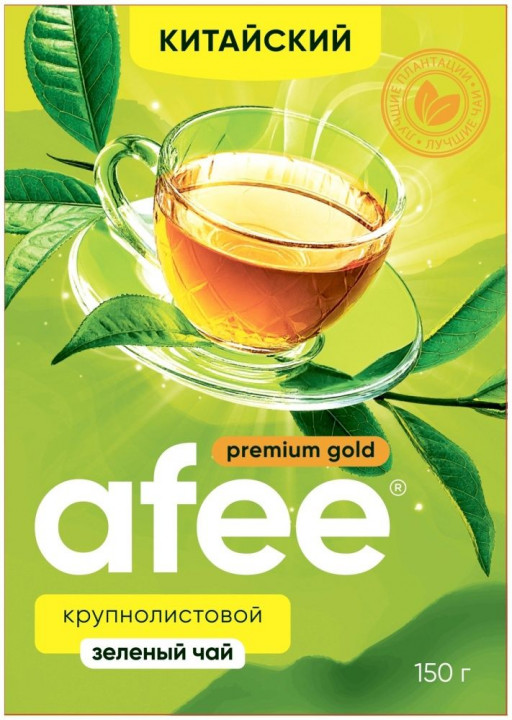 Чай Afee 150гр ЗЕЛЕНЫЙ Китайский лист (кор*48)