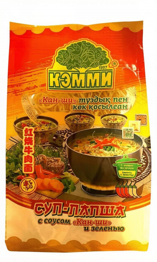 Кемми Суп-лапша с соусом Кан-ши и зеленью яичная 110гр (кор*20)
