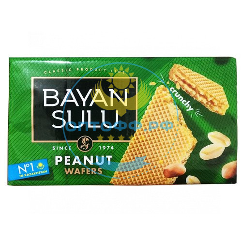 Баян Сулу вафли Bayan Sulu Penaut 210 гр (кор*20)