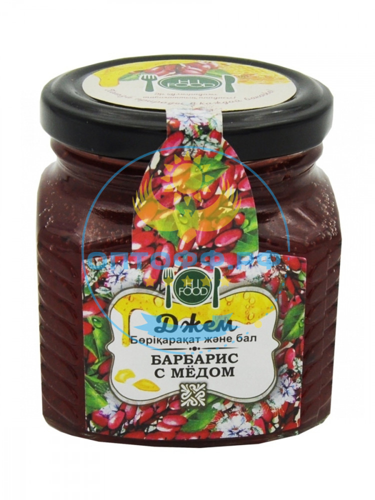 HiFood Джем Барбарис с медом ст/б 300гр (упак*15)