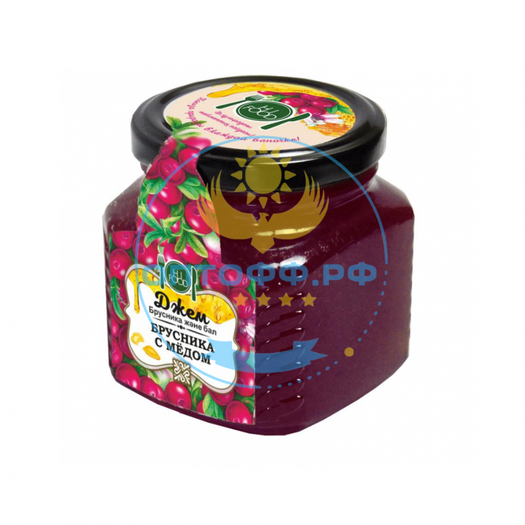 HiFood Джем Брусника с медом ст/б 300гр (упак*15)