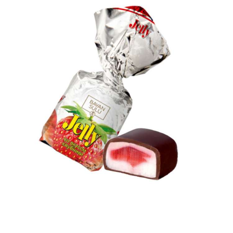 Баян Сулу Конфеты Jelly со вкусом клубники 1кг (кор*5)