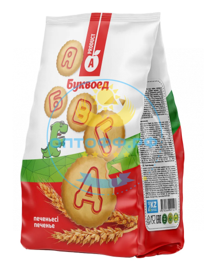 Алматинский продукт Печенье Буквоед 300 гр (кор*20)