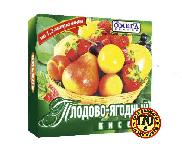 Омега Кисель 170 гр. Плодово ягодный (кор*42)