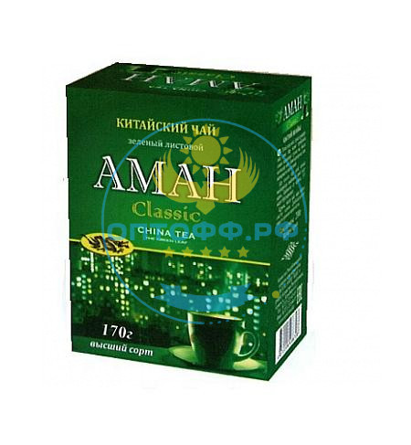 Чай Аман 170 гр. Зеленый. Китай (кор*48)