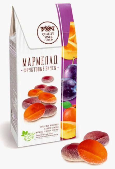 Рахат Мармелад Фруктовые вкусы Худож.упак. 250 гр (кор *16)