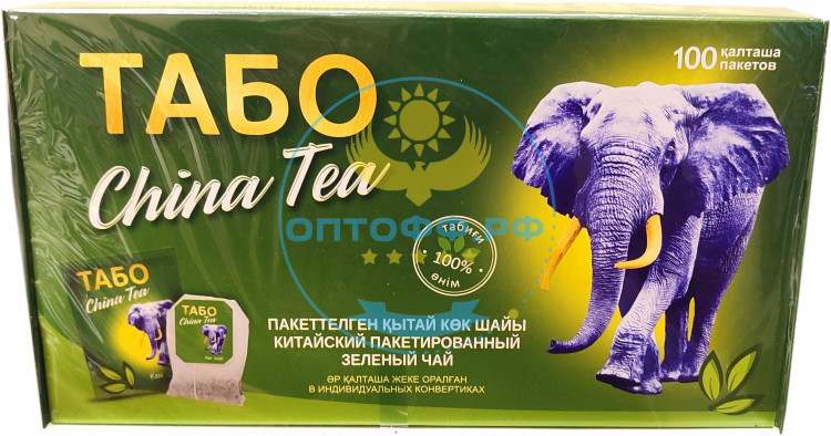 Чай ТАБО 100 пакетиков ЗЕЛЕНЫЙ (кор*25)