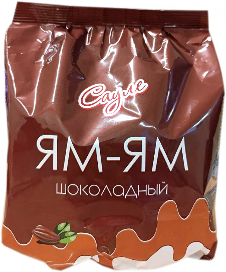 Сауле Вафли глазированные Ям-Ям шоколадные 500гр (кор*6)