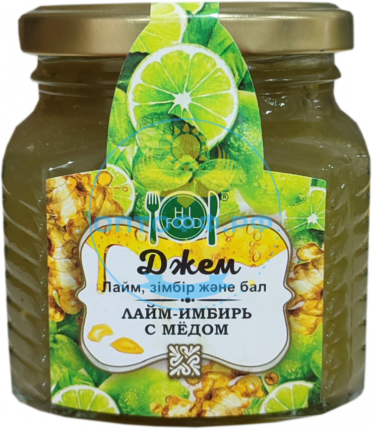 HiFood Джем Лайм-Имбирь с Медом ст/б 300гр (упак*15)