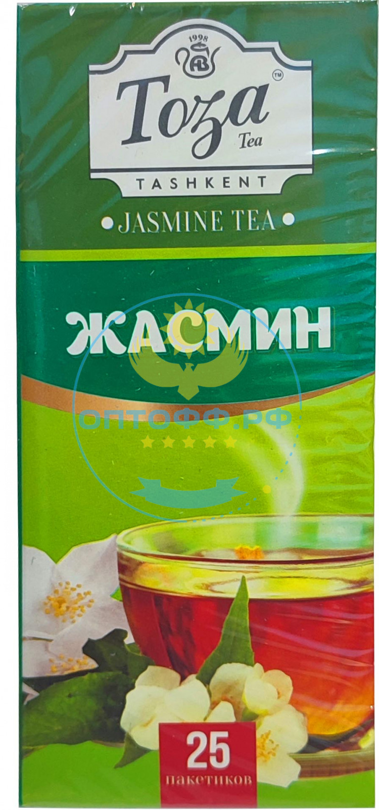 Чай Тоза зеленый с ароматом жасмина 25 пакетиков (кор*24)