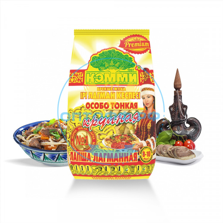 Кемми Лапша Лагманная Яичная (особо тонкая) Premium 200гр (кор*18)