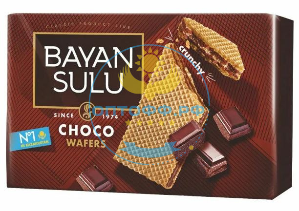 Баян Сулу вафли Bayan Sulu Choco 210 гр (кор*20)