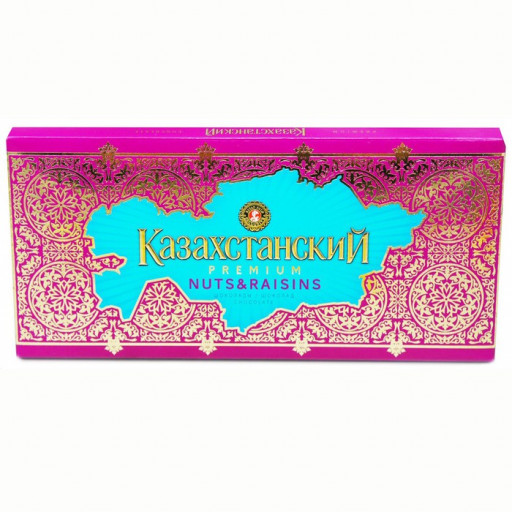 Баян Сулу Шоколад Казахстанский Nuts &amp; raisins 100гр (кор*19)