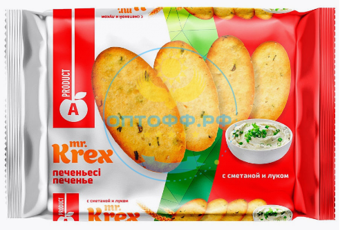 Алматинский продукт Печенье Мister KREX со сметаной и луком 300 гр (кор*12)