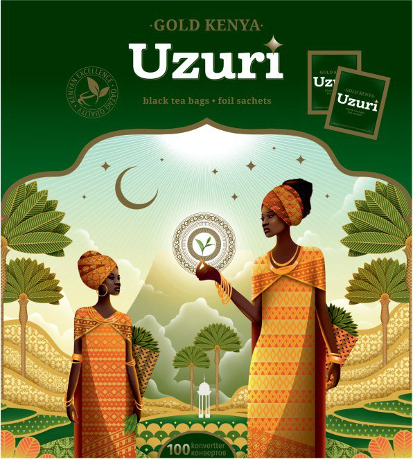 Чай Uzuri GOLD KENYA 100 пакетов (кор*12)