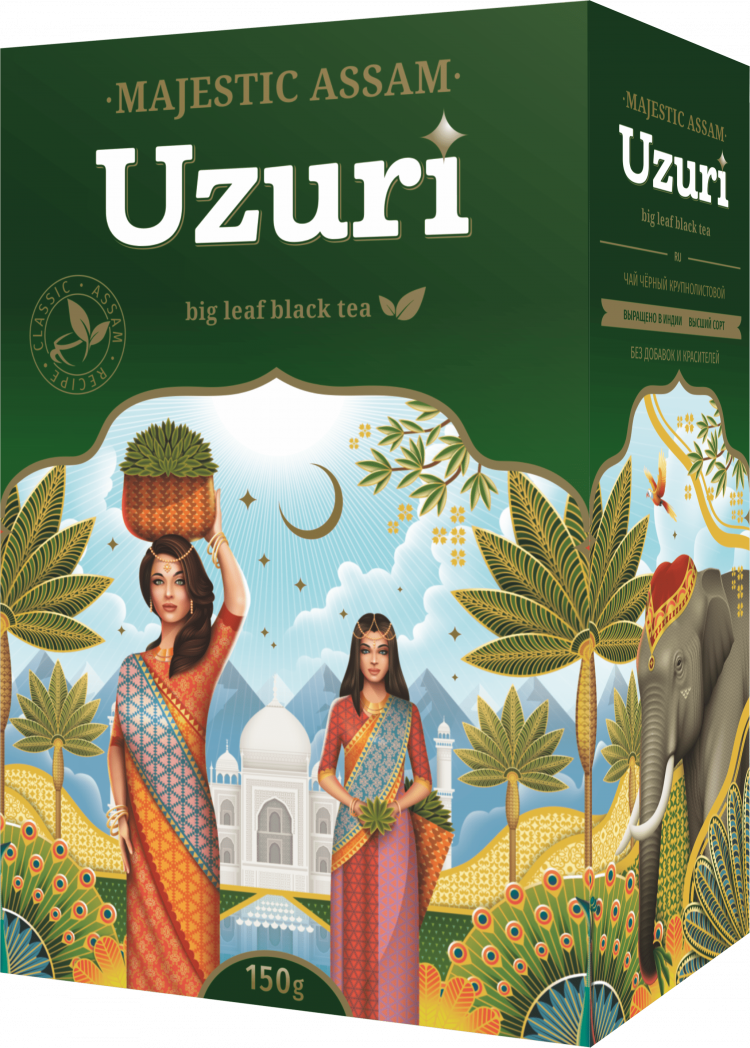 Чай Uzuri Majestic Assam 150гр индия листовой (кор*40)