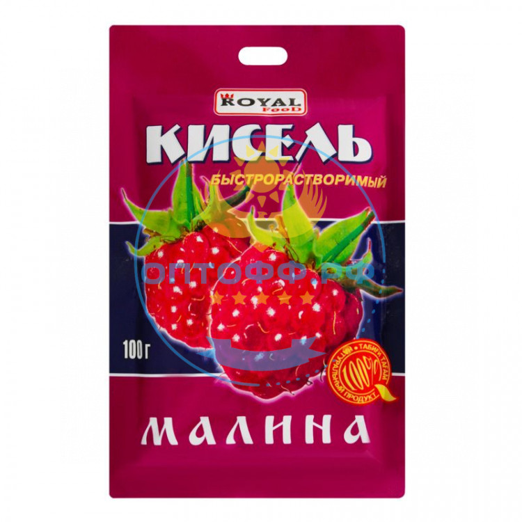 Роял Кисель быстрорастворимый 100гр. Малина (кор*80)