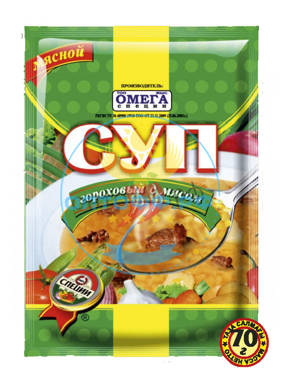Омега Суп Гороховый с мясом 70гр (кор*60)