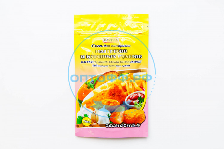 Роял Смесь для наггетсов и куриных рулетов 70гр ЧЕСНОЧНАЯ (кор*70)